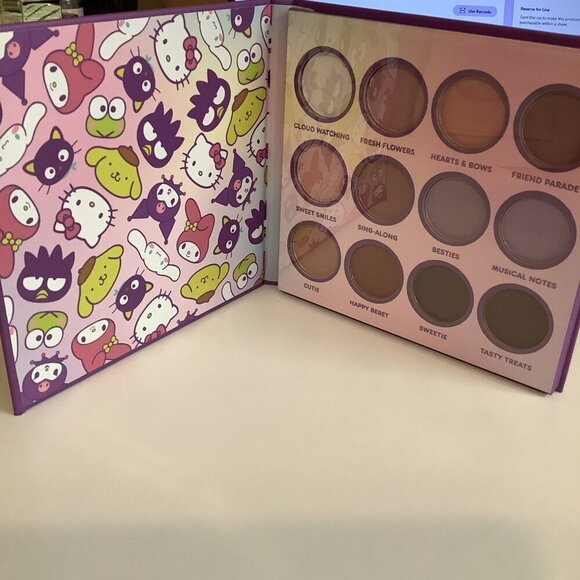 Hello Kitty & Friends ~ Eyeshadow Palette 12 Shades & Flavored Lip Balm 8pcs New - Picture 5 of 7